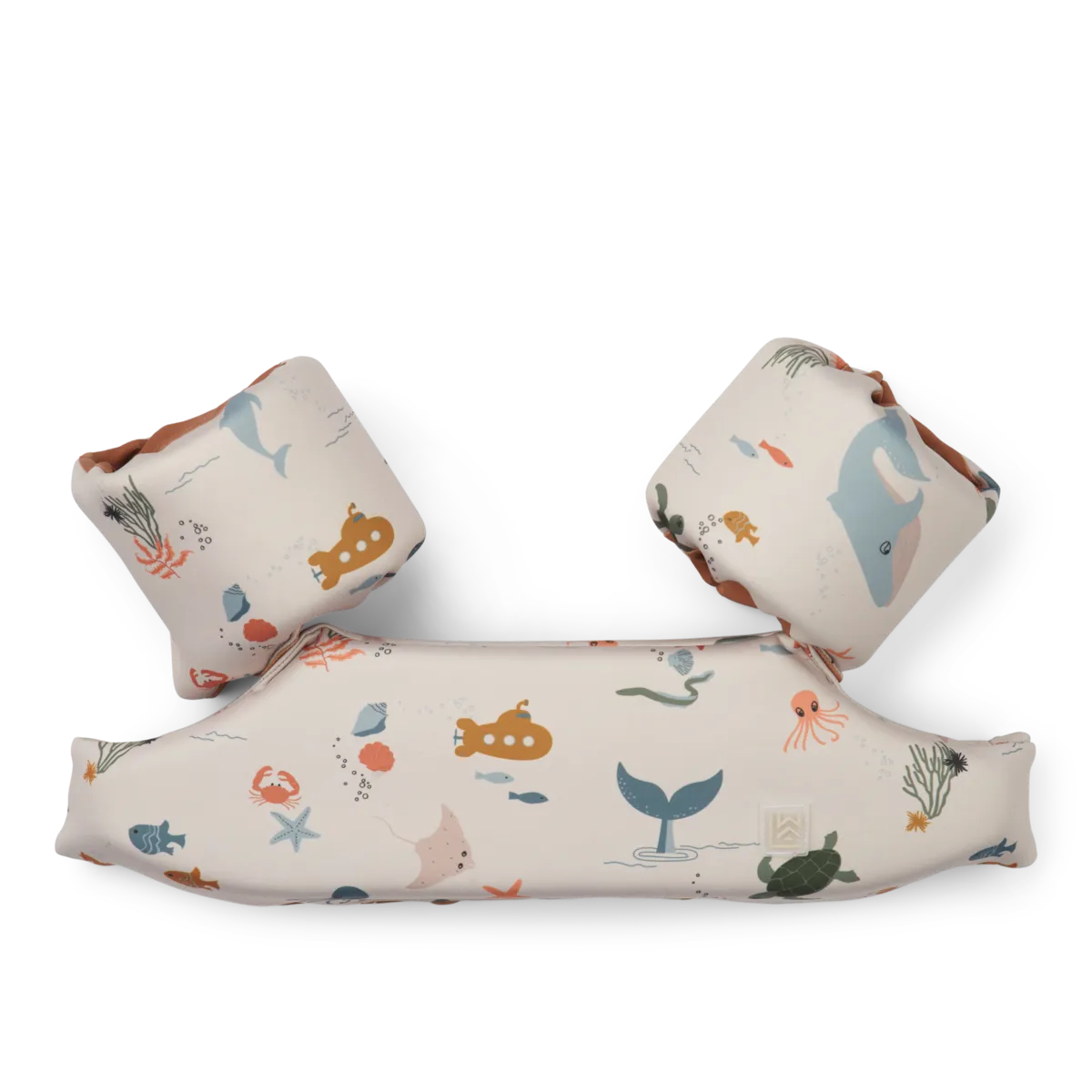 LIEWOOD puddle jumper Darko Sea Creature Sandy / Zand met print