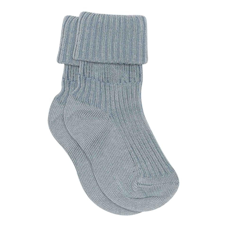 Cotton Rib Baby Socks | Dusty Blue