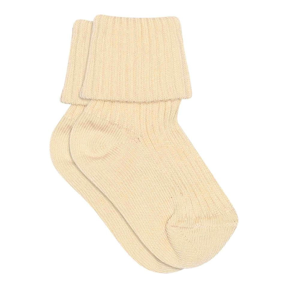 Cotton Rib Baby Socks | Ecru