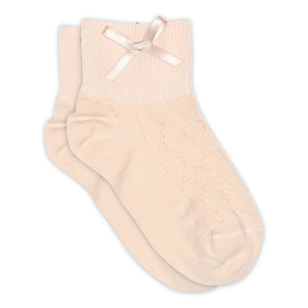 MP Denmark | Una short sock - bow | Pink Champagne