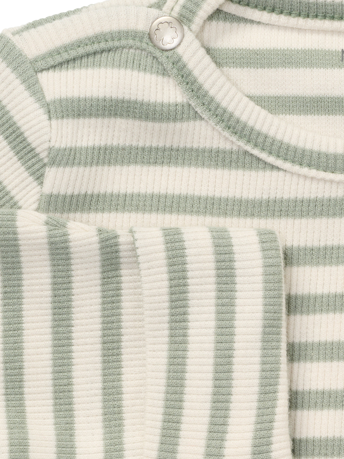 Noppies gestreepte longsleeve baby Iceberg Green (licht mintgroen)