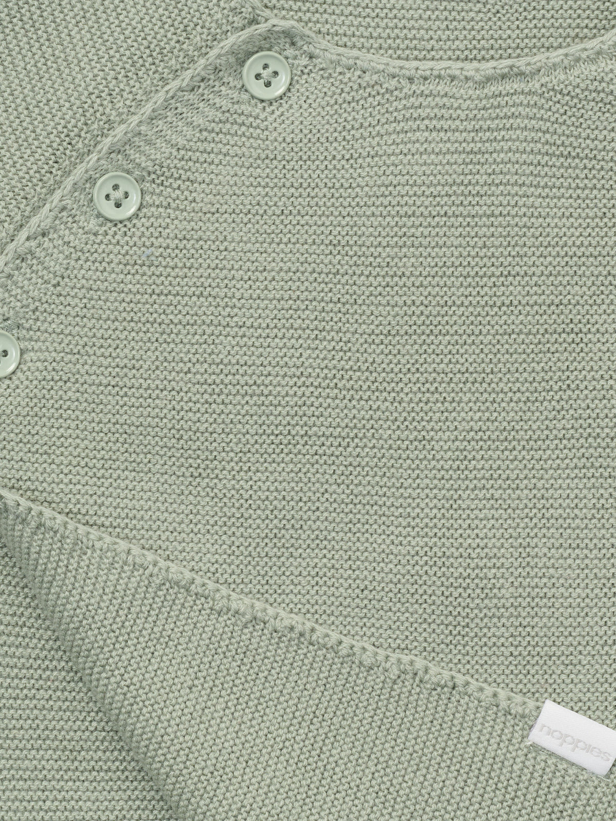 Noppies gebreid overslagvest baby Pino Iceberg Green (licht mintgroen)