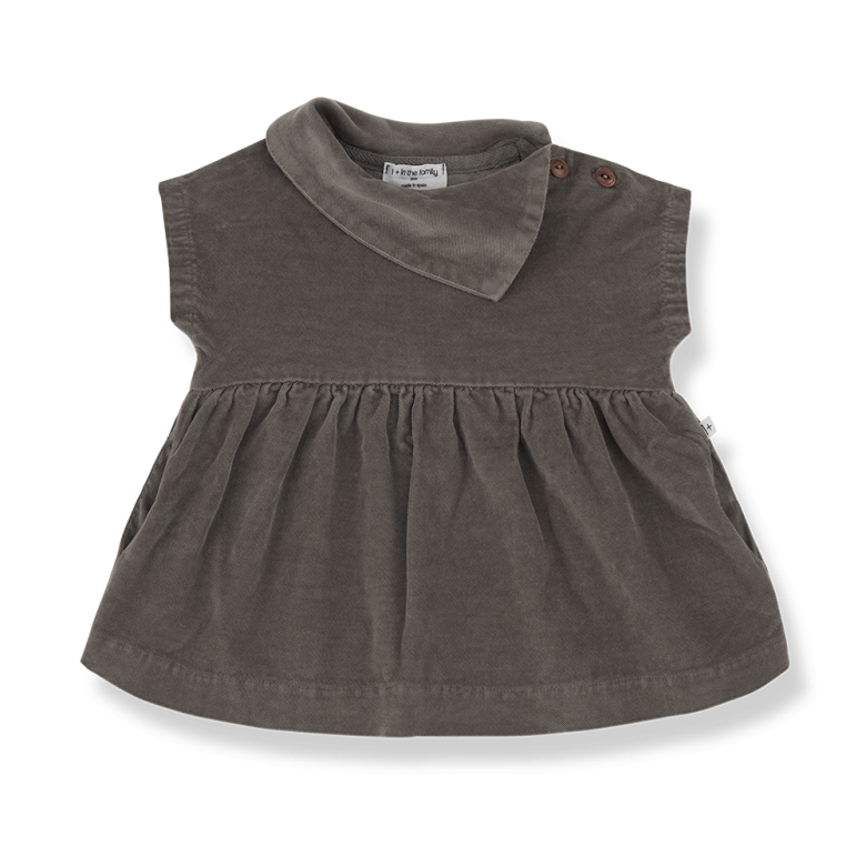 1+ IN THE FAMILY jurk baby Aosta Dark Taupe (donkertaupe)