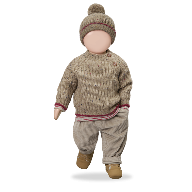 1+ IN THE FAMILY sweater Maligne Canapa (taupe melange)