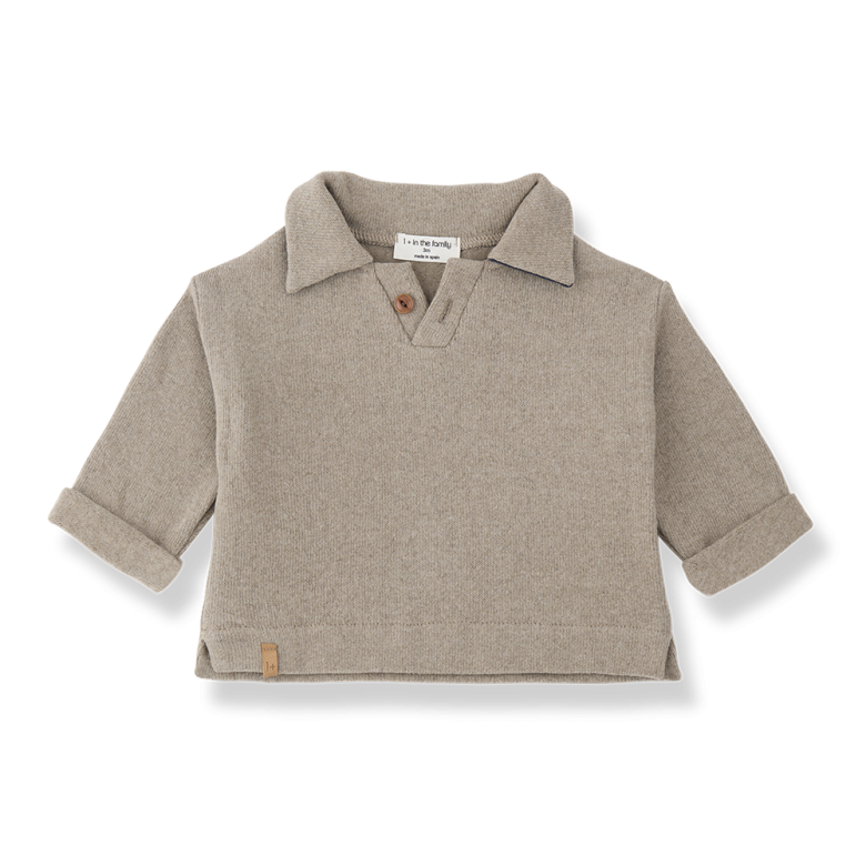 1+ IN THE FAMILY sweater Monterosso Canapa (taupe melange)