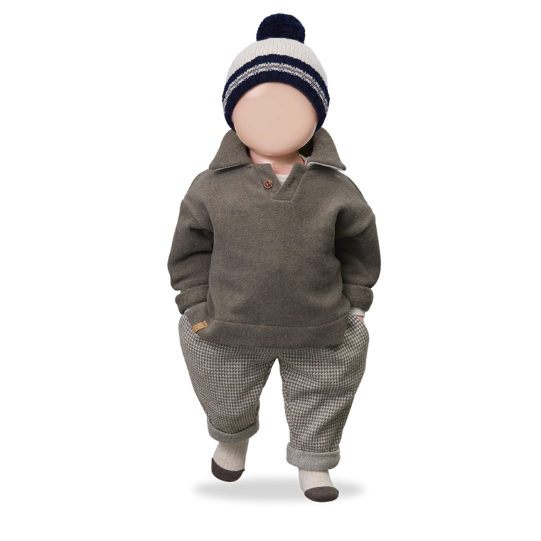 1+ IN THE FAMILY sweater Monterosso Dark Taupe (donkertaupe)