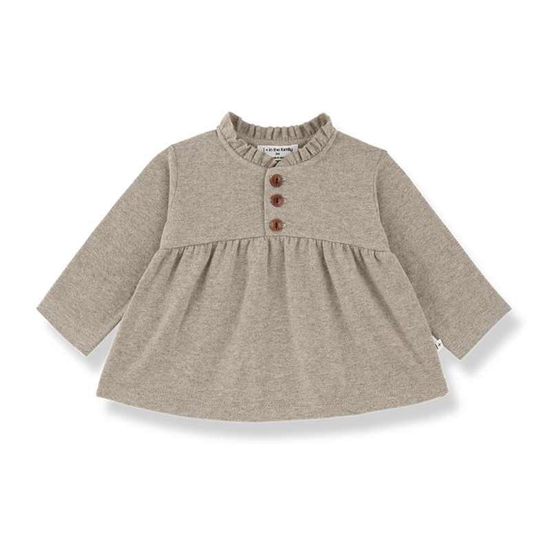 1+ IN THE FAMILY T-shirt Puglia Canapa (taupe melange)