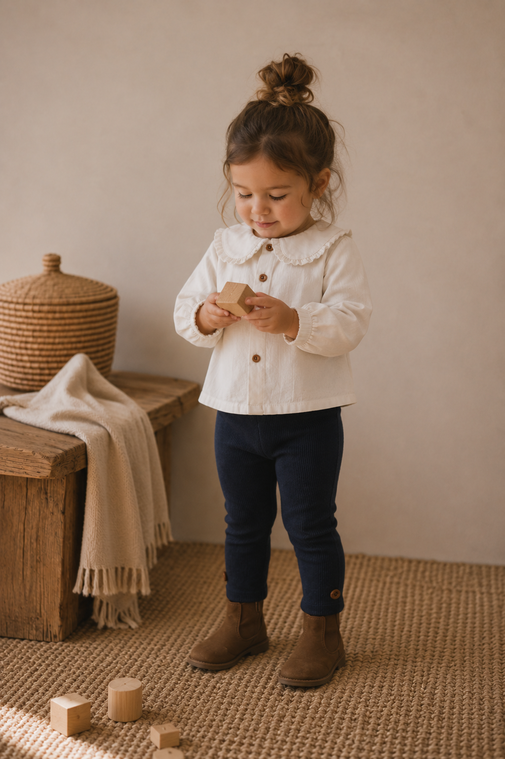 1+ IN THE FAMILY blouse baby Sarzana Rice (gebroken wit)