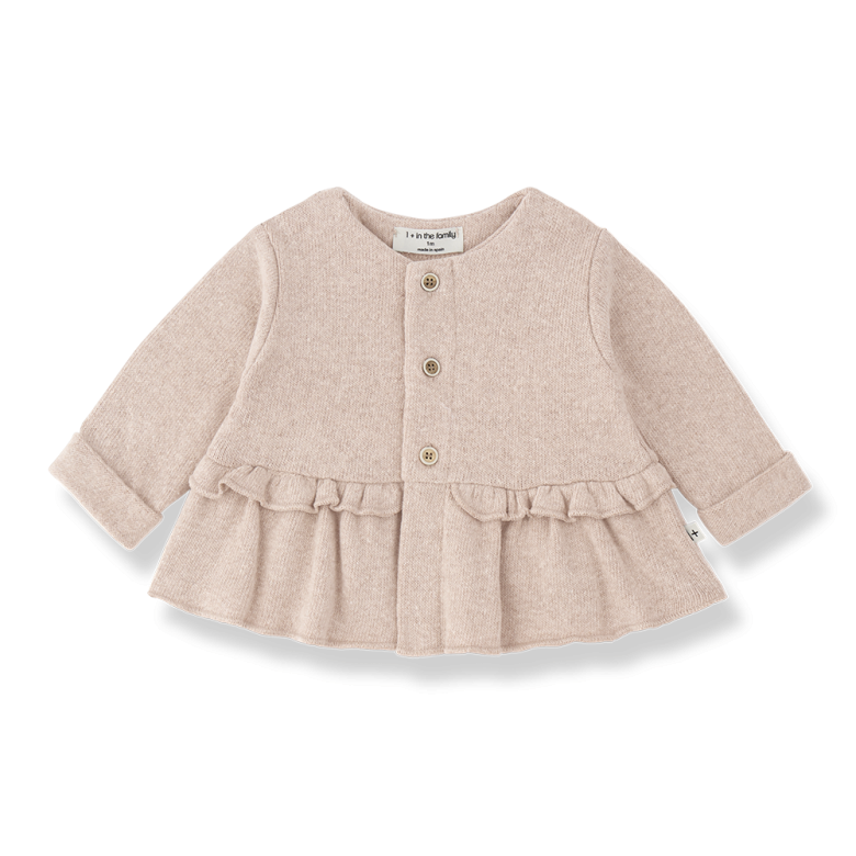 1+ IN THE FAMILY T-shirt baby Strasbourg Nude (lichtroze)