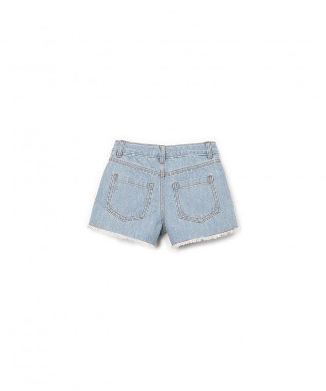 PLAY UP denim korte broek kind (lichtblauw)