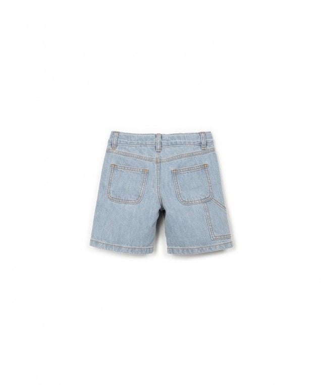 PLAY UP denim korte broek kind (lichtblauw) Valt klein.