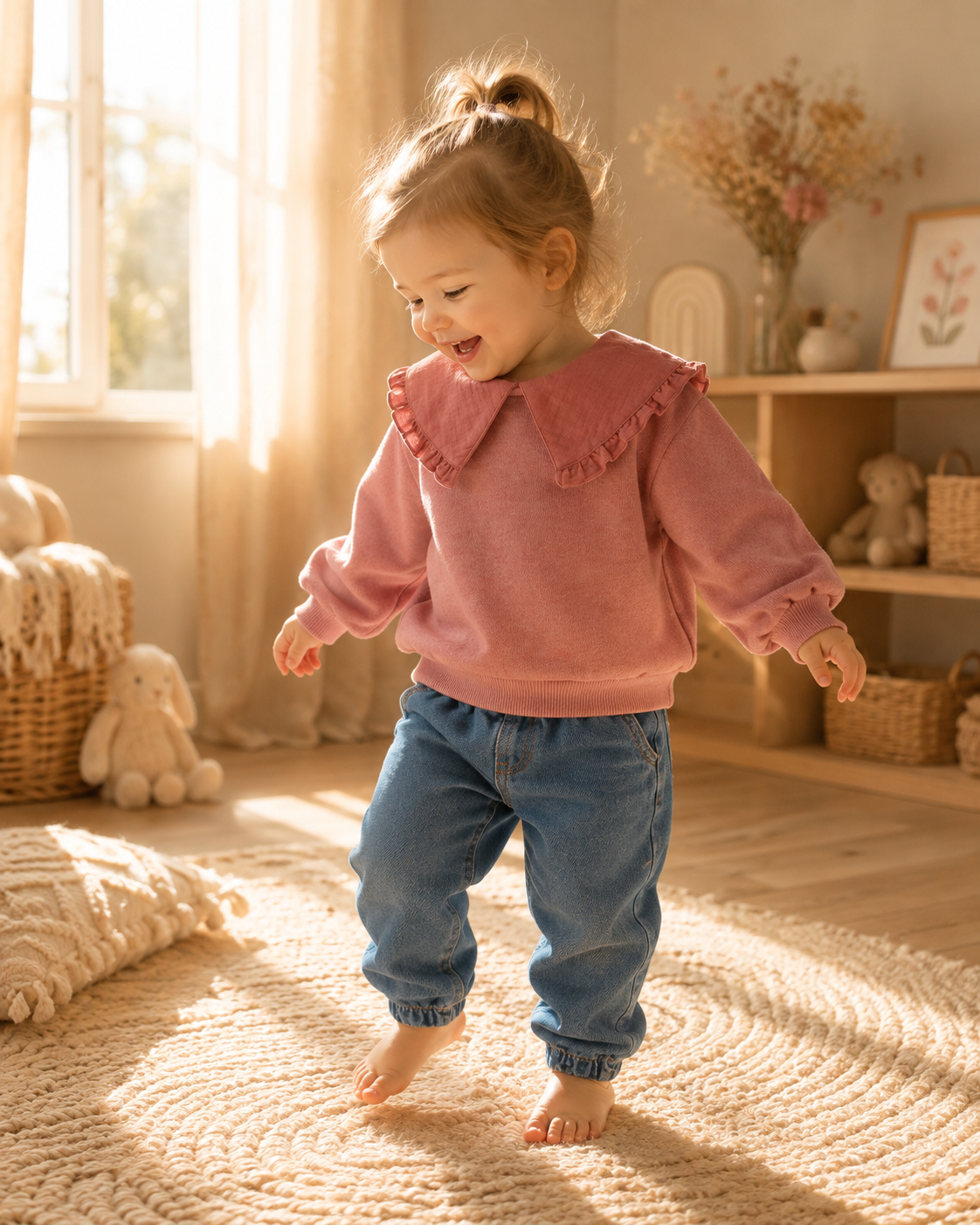 PLAY UP denim spijkerbroek kind Blue Denim (blauw denim)