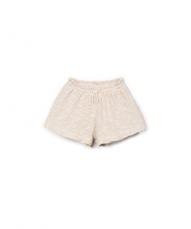 PLAY UP piqué korte broek meisje Bio Resin (beige)