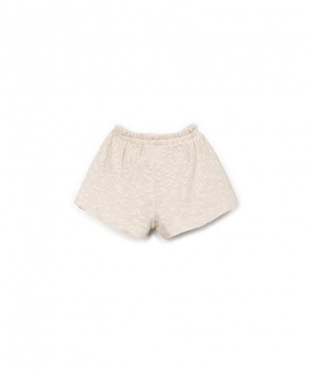 PLAY UP piqué korte broek meisje Bio Resin (beige)