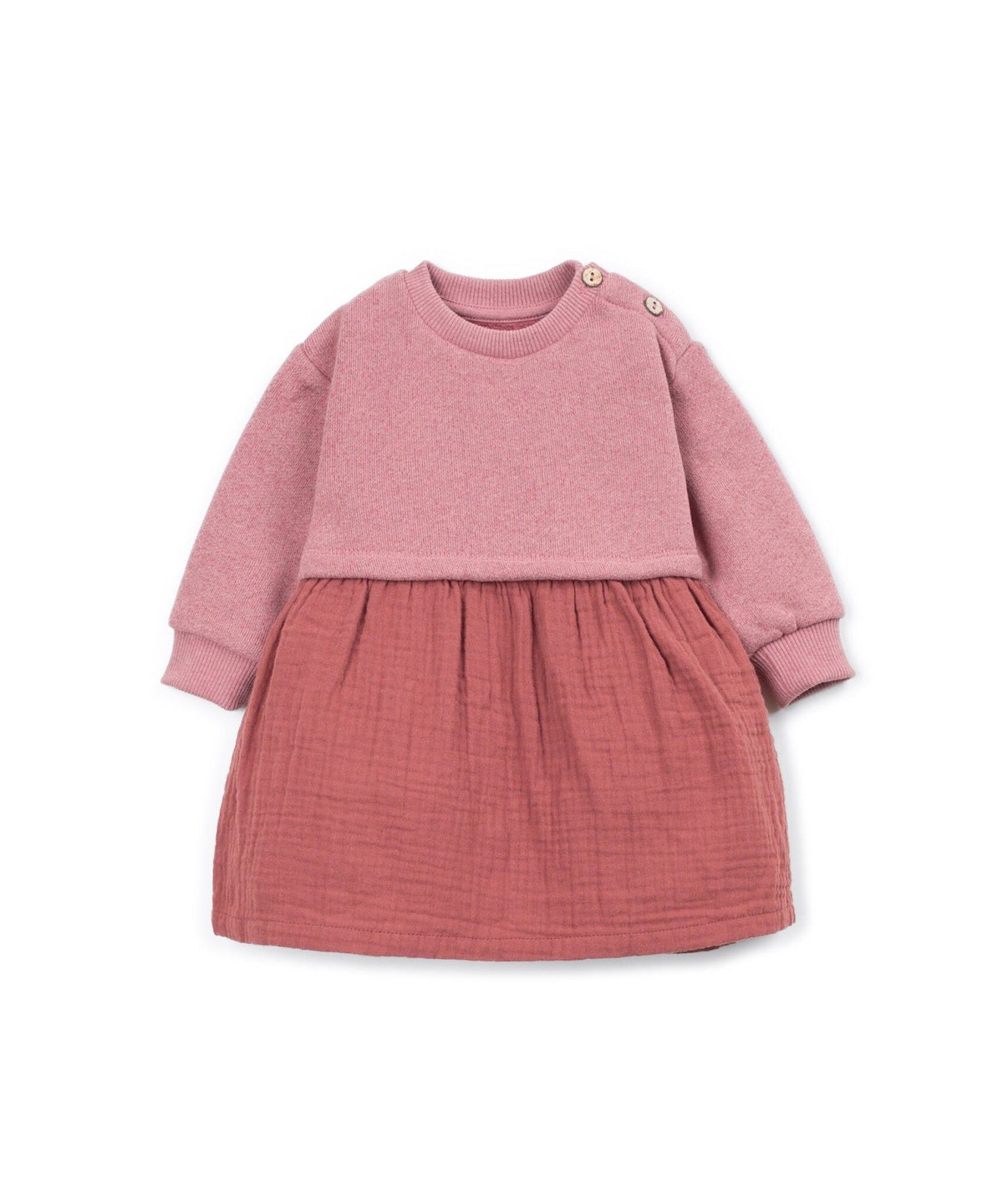 PLAY UP fleece jurk meisje Yarn Pink (oudroze)