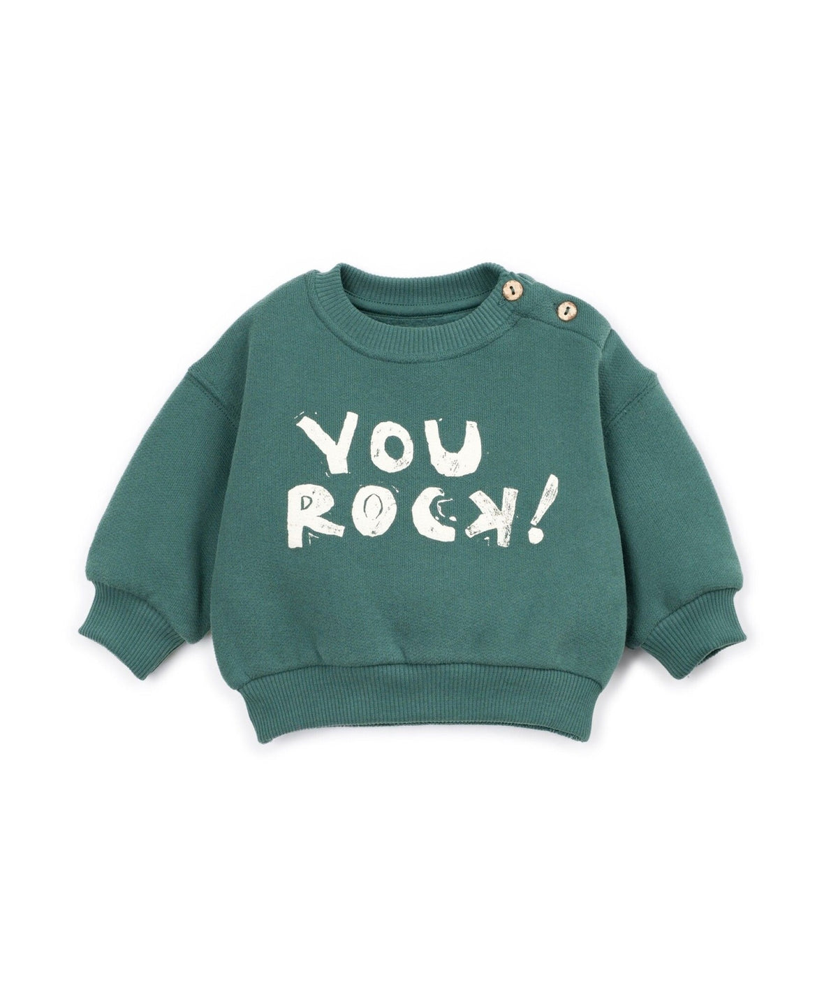 PLAY UP fleece sweater trui kind Fiber Green (groen)