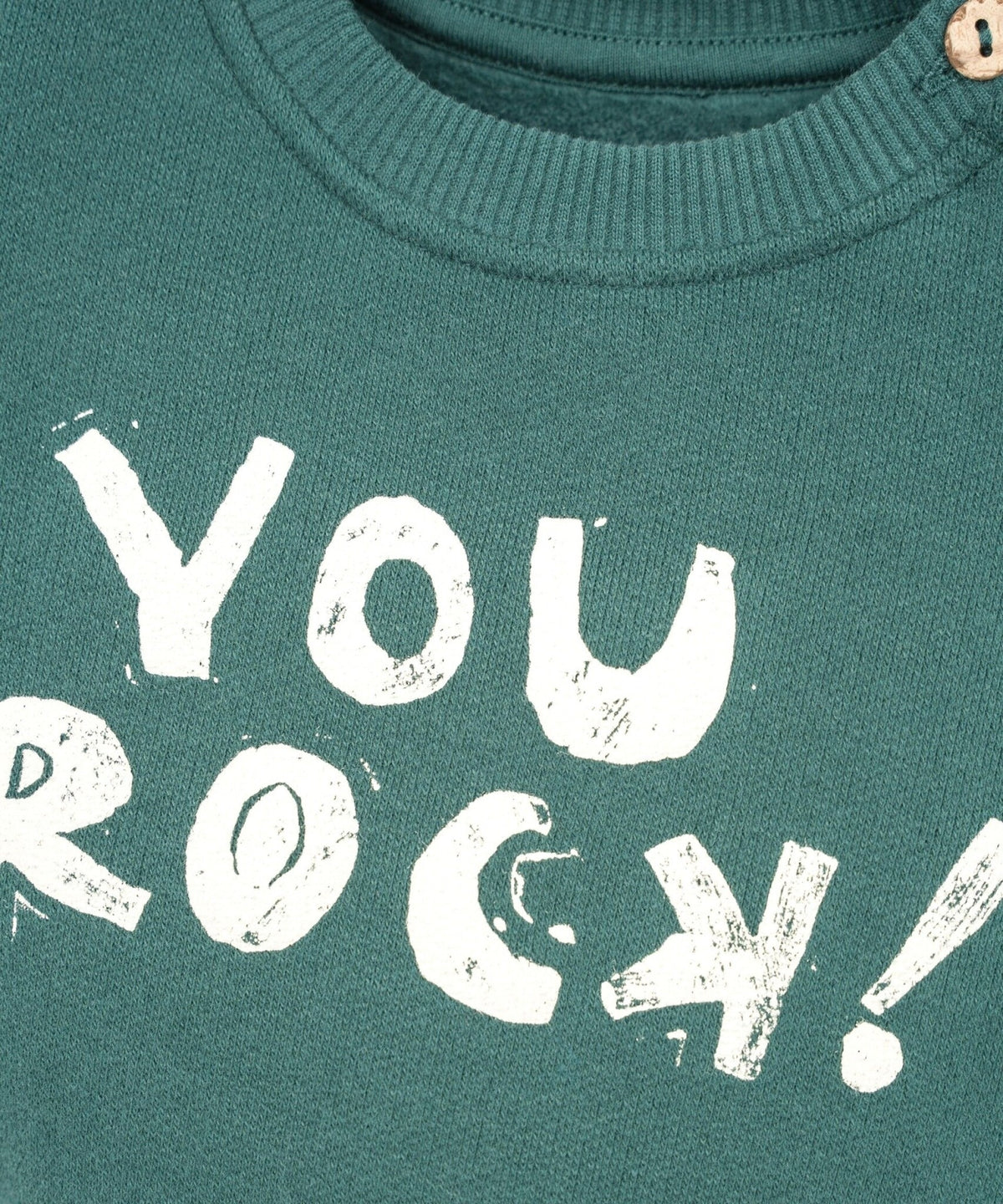 PLAY UP fleece sweater trui kind Fiber Green (groen)