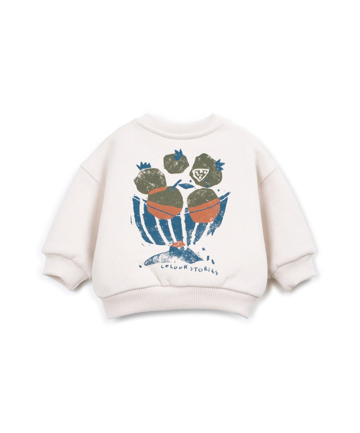 PLAY UP fleece sweater trui kind Sketches Ecru (gebroken wit)