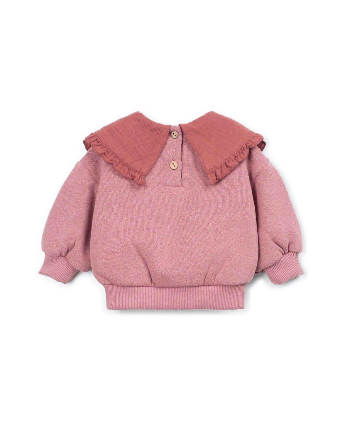 PLAY UP fleece sweater trui meisje Yarn Pink (oudroze)