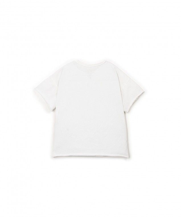 PLAY UP T-shirt jongen Jersey Creation (wit met groen)