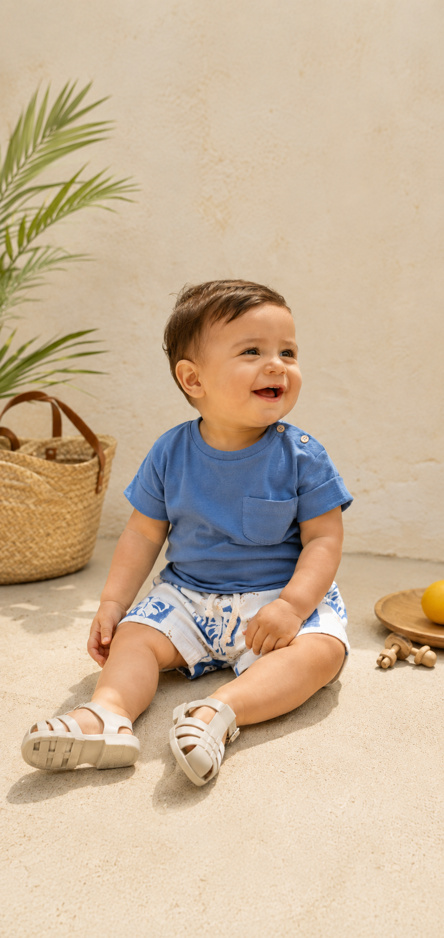 PLAY UP T-shirt kind Lisboa (blauw)