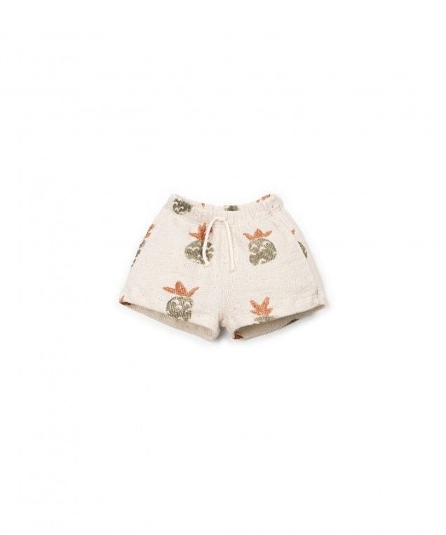 PLAY UP korte broek jongen Printed Jersey Bio Resin (beige met print)