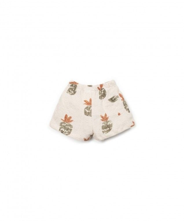 PLAY UP korte broek jongen Printed Jersey Bio Resin (beige met print)