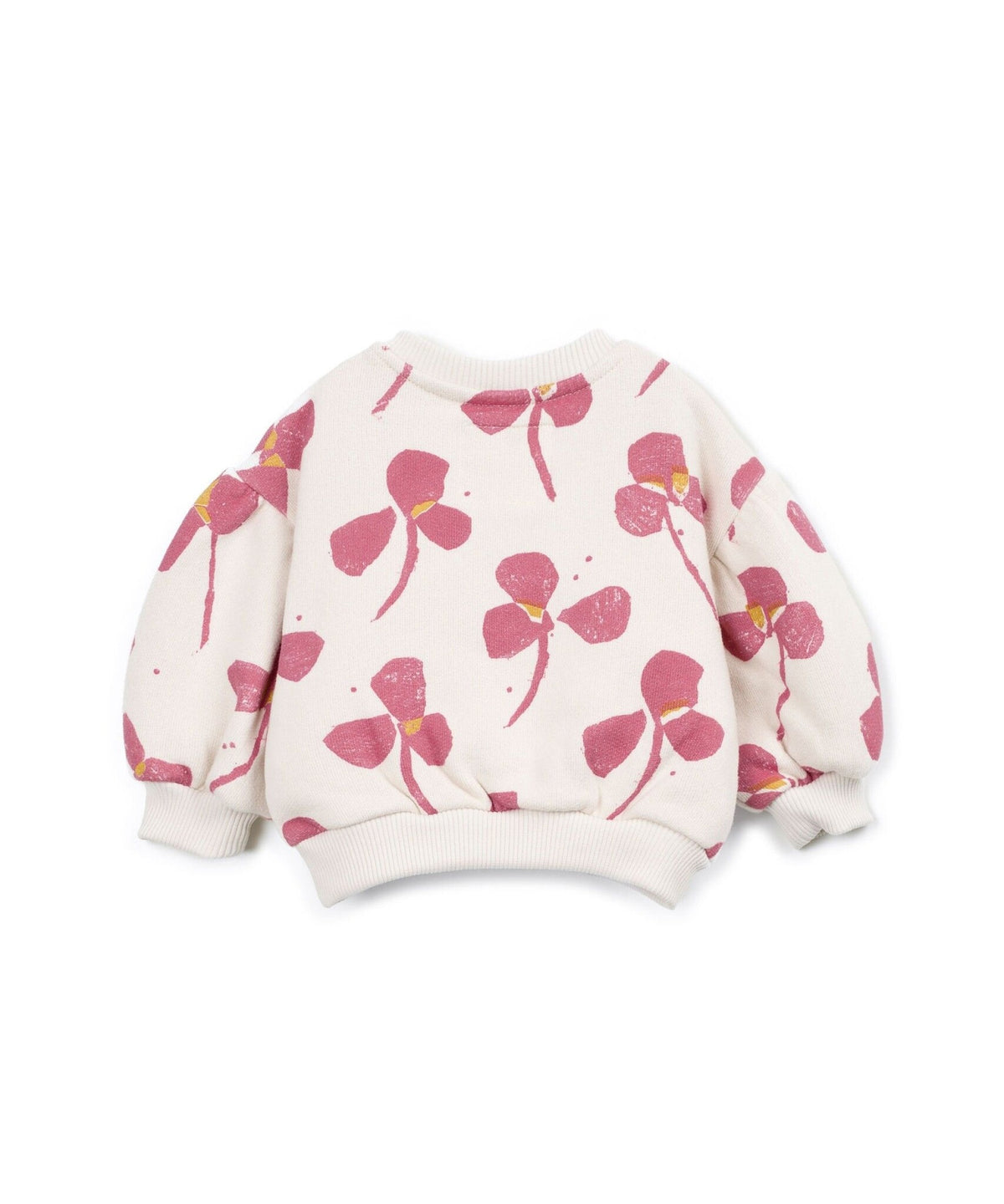 PLAY UP fleece sweater trui kind Printed Sketches Ecru (gebroken wit)