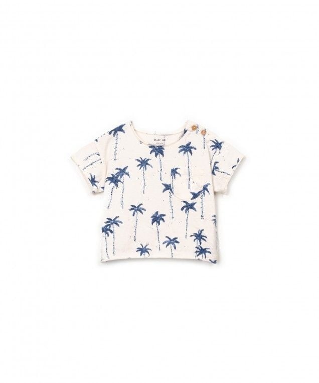 PLAY UP T-shirt jongen Printed Jersey Bio Resin Palm (beige met print)