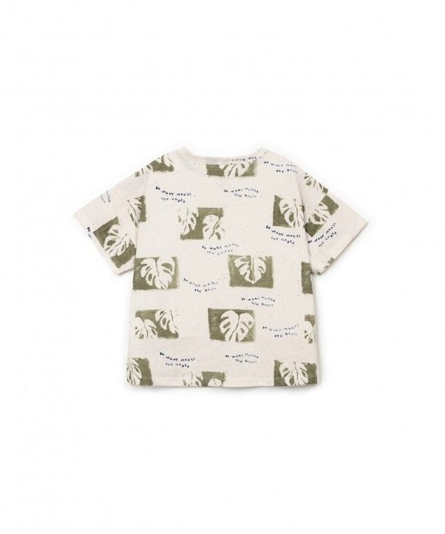 PLAY UP T-shirt jongen Printed Jersey Bio Resin (beige met print)