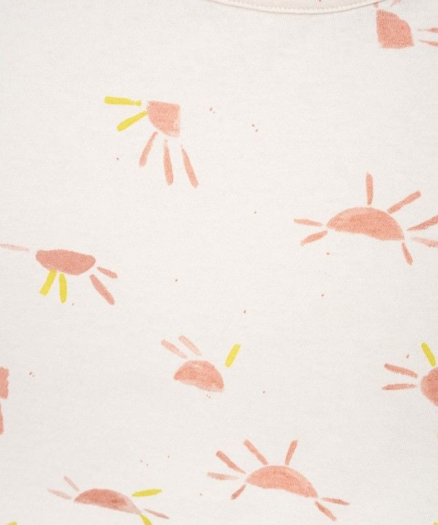 PLAY UP T-shirt meisje Printed Jersey Bio Resin (beige met print)