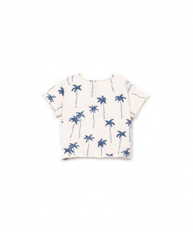PLAY UP T-shirt jongen Printed Jersey Bio Resin Palm (beige met print)