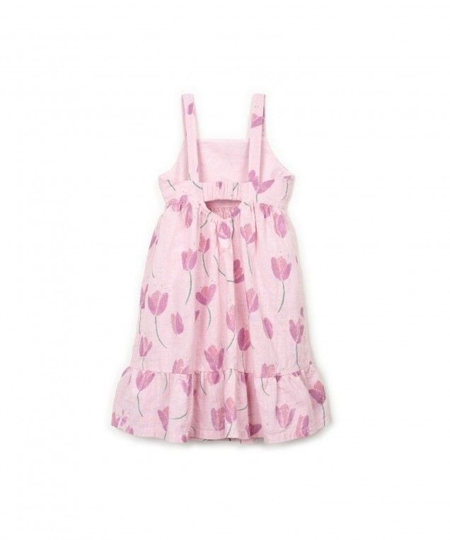 PLAY UP jurk meisje Printed Woven Margarida (lichtroze met bloemenprint)