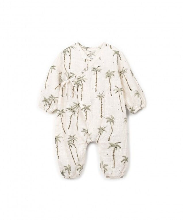 PLAY UP jumpsuit kind Printed Woven Bio Resin (beige met print)