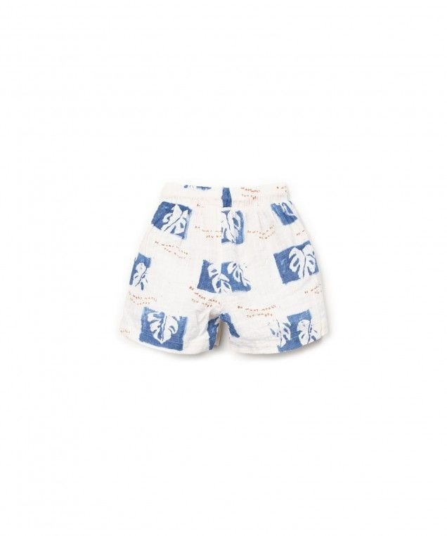 PLAY UP korte broek jongen Printed Woven Bio Resin (beige met print)