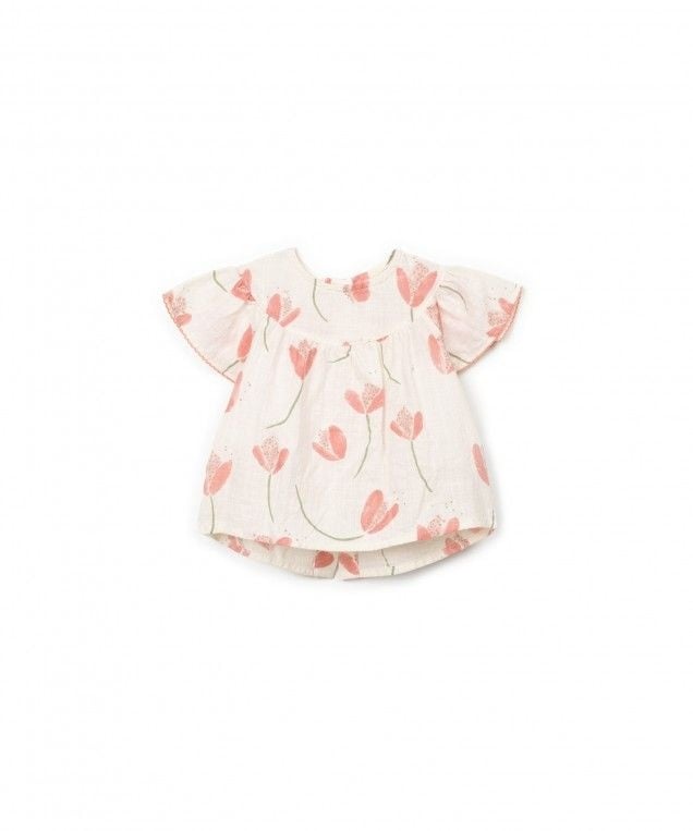 PLAY UP tuniek meisje Printed Woven Bio Resin (beige met print)