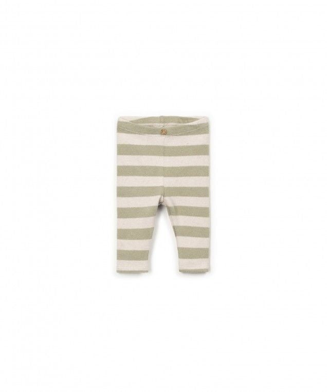 PLAY UP legging kind gestreept (olijfgroen)