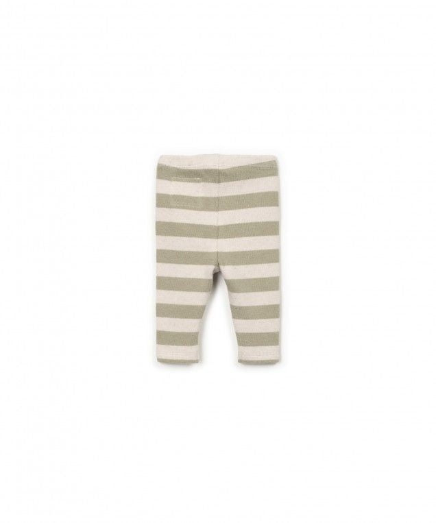 PLAY UP legging kind gestreept (olijfgroen)