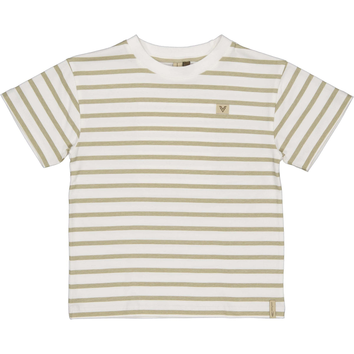 LEVV shirt jongen Bas T-shirt White Stripe wit gestreept