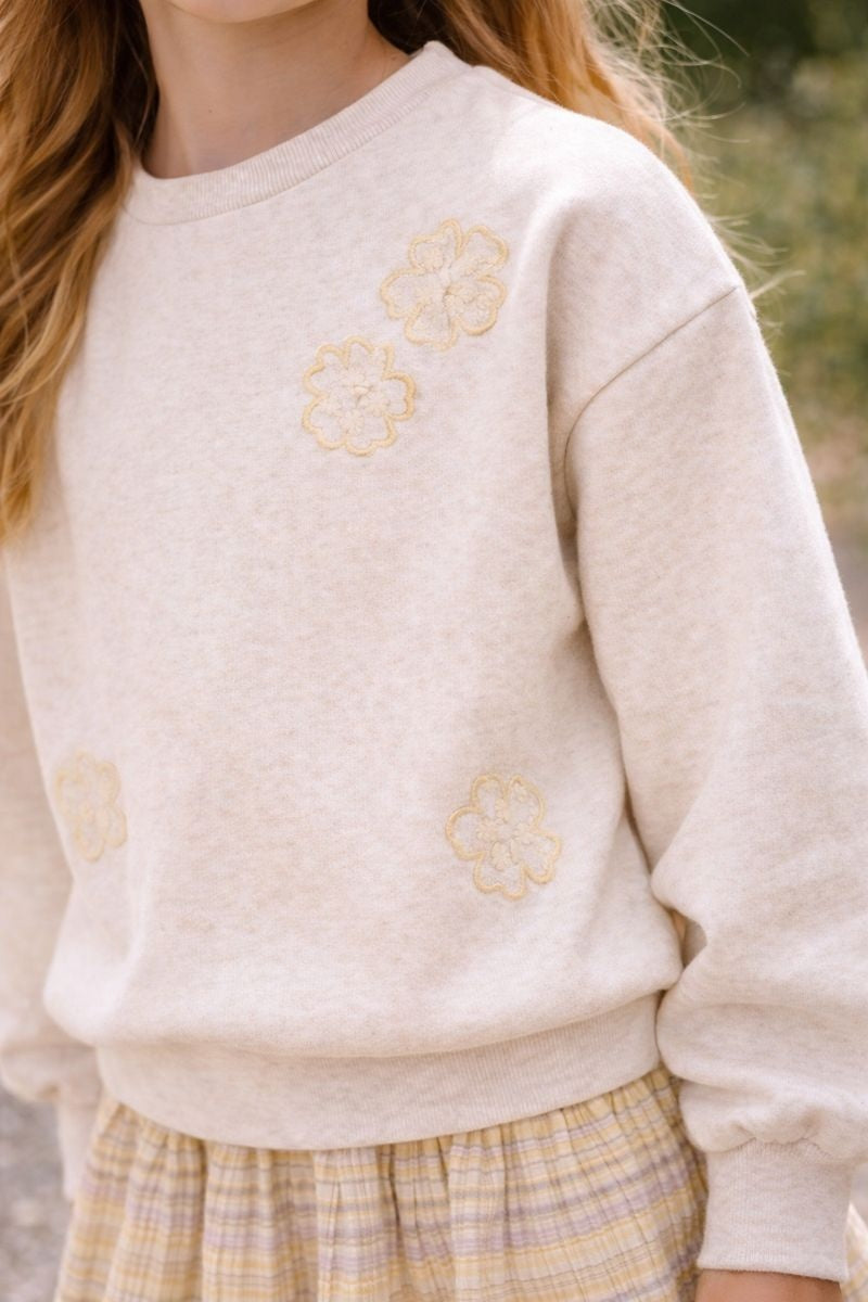 LEVV sweater meisje Crème sweater Cream crème