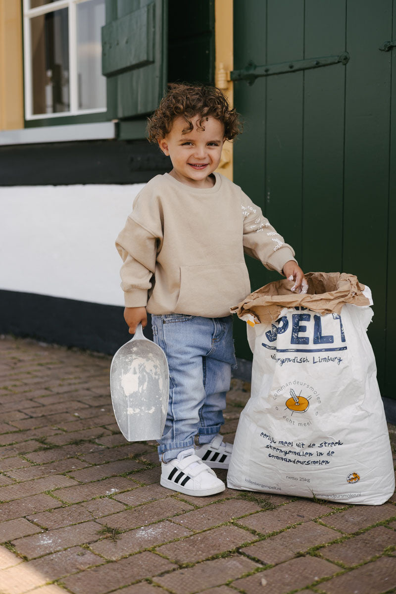 LEVV sweater jongen Zand sweater Desert Sand zandkleur