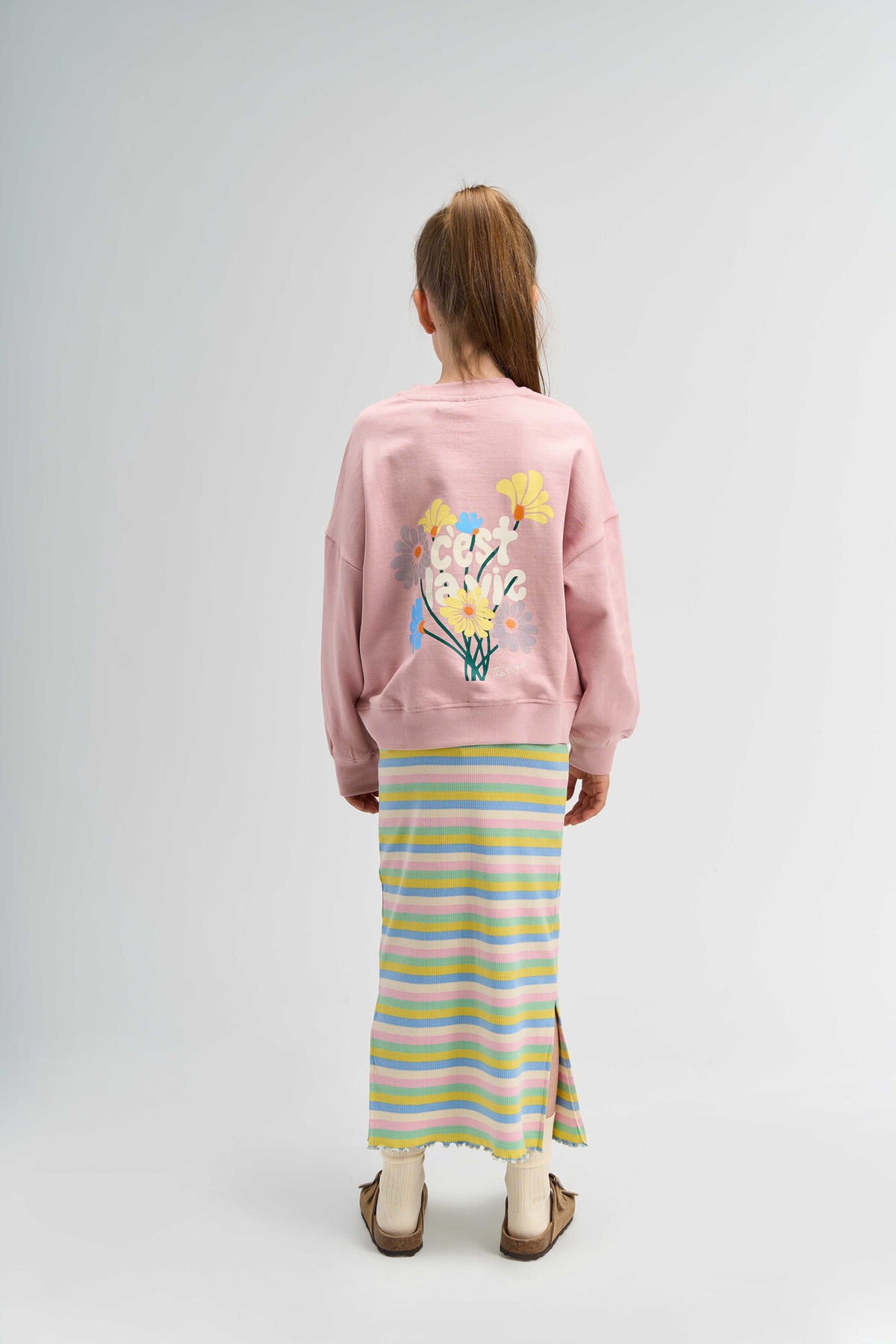 The New sweatshirt kind Sandy Silver Pink (zilver roze)