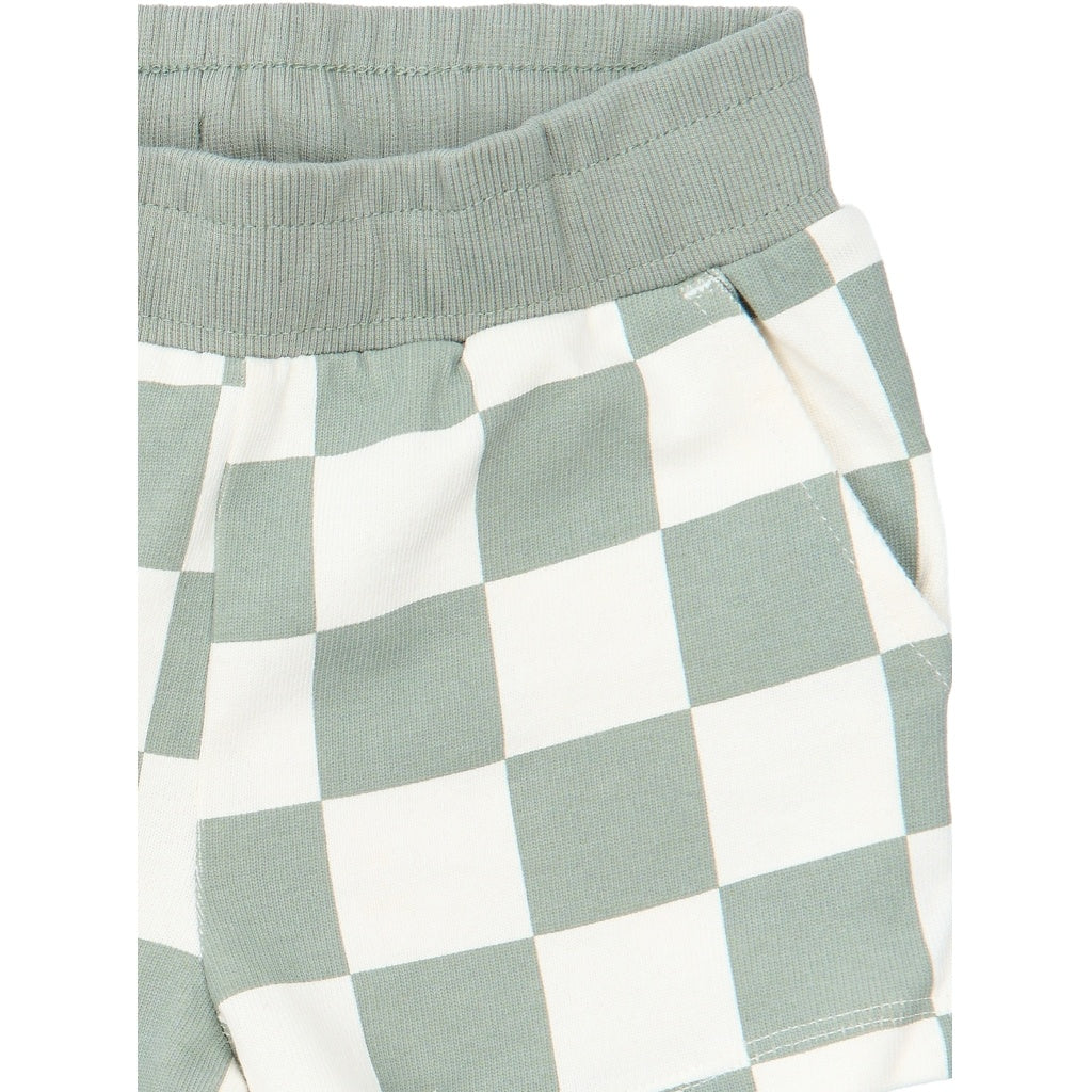 The New korte broek kind Sebastian Aqua Grijs (aqua grijs, met print)