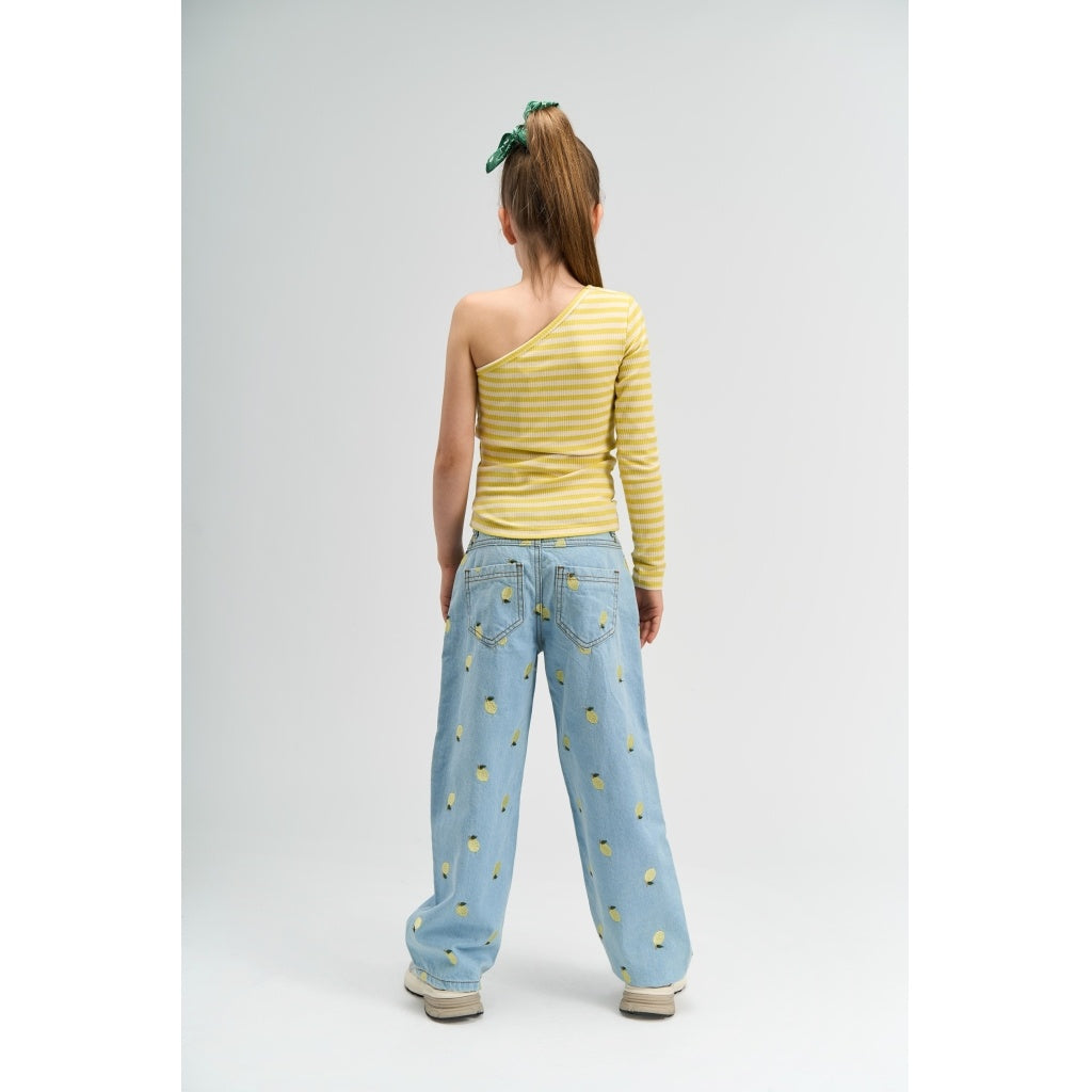 The New spijkerbroek kind Sia wide fit jeans Lichtblauw Denim