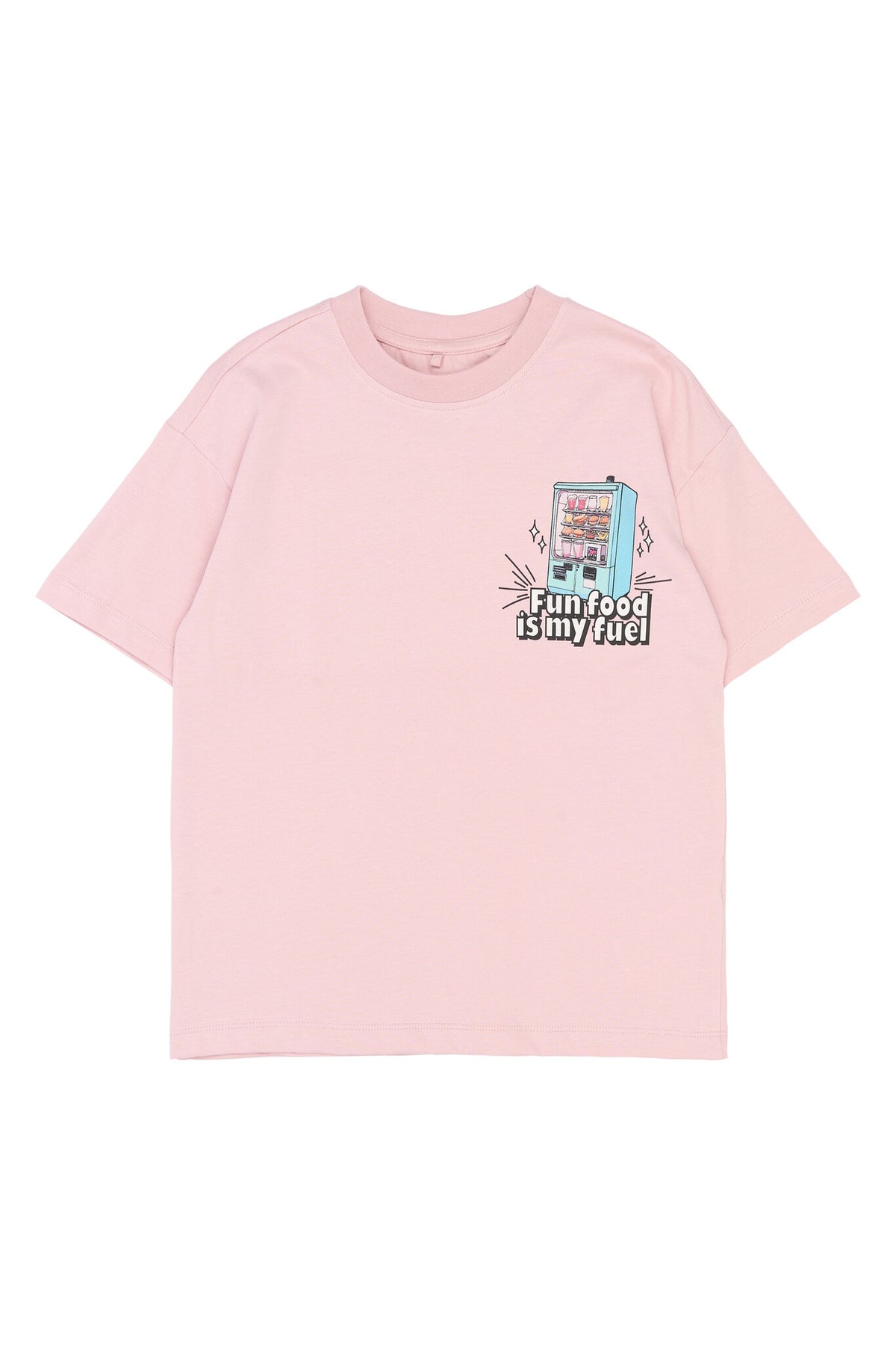 The New shirt kind Snack Tee Silver Pink (roze)