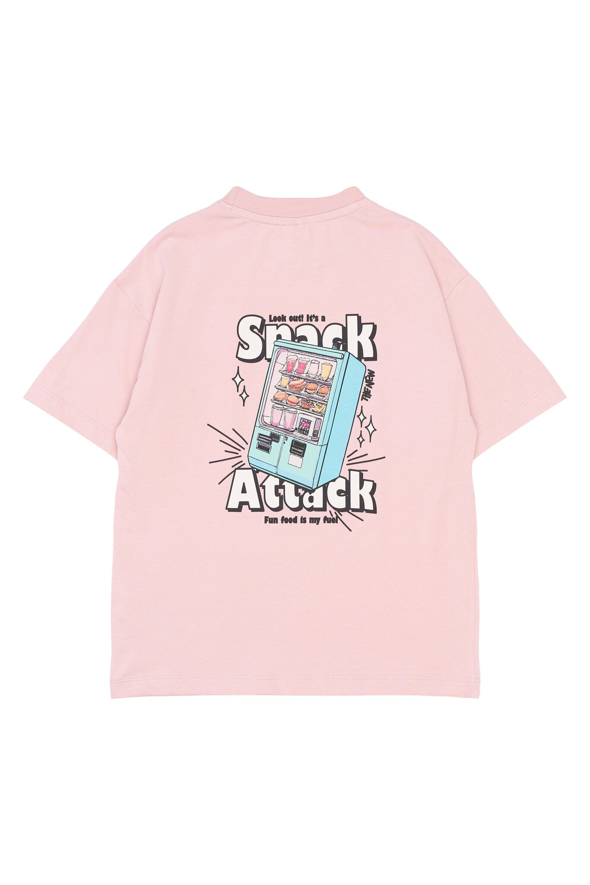 The New shirt kind Snack Tee Silver Pink (roze)