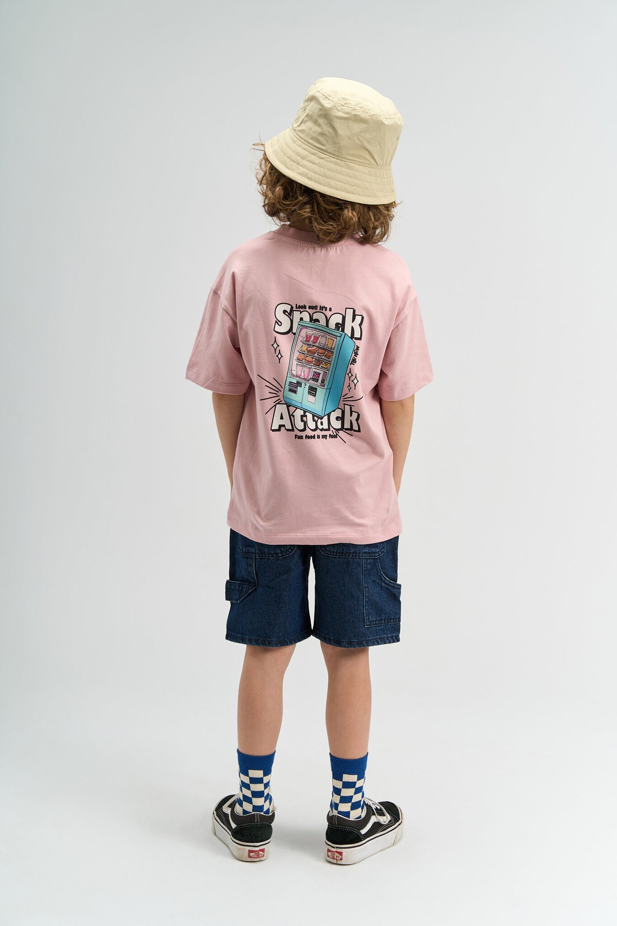 The New shirt kind Snack Tee Silver Pink (roze)