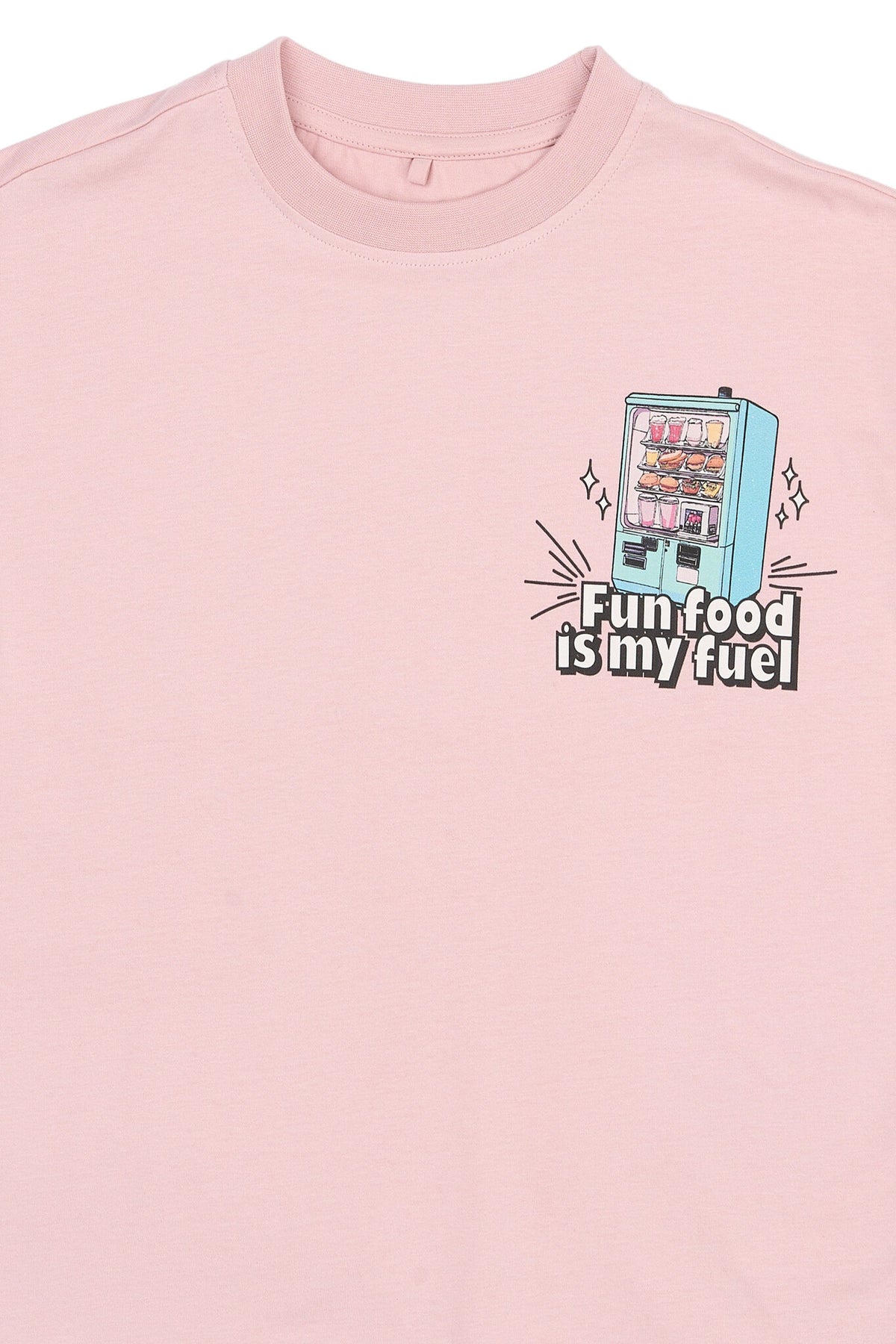 The New shirt kind Snack Tee Silver Pink (roze)