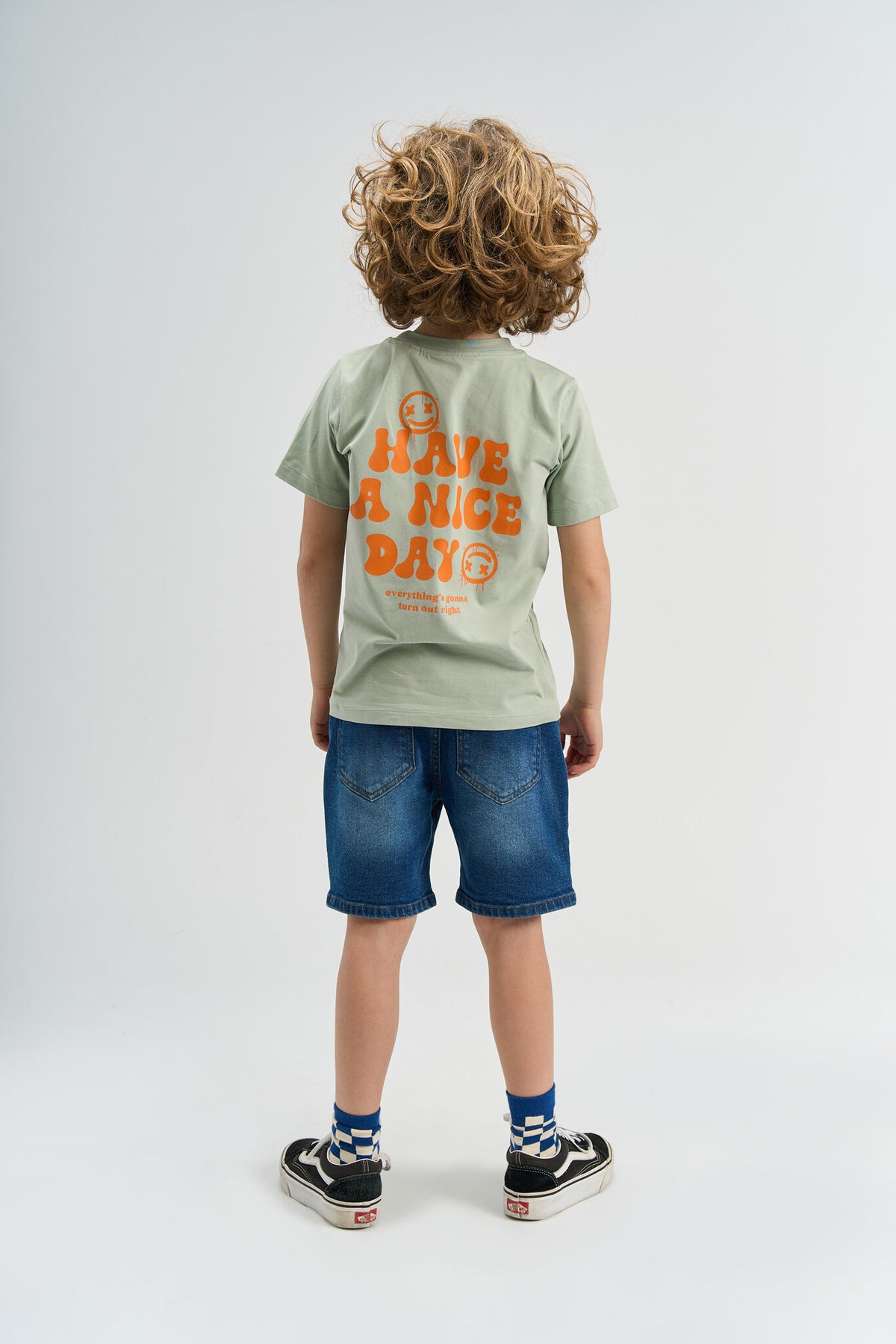 The New shirt kind Sander Tee Aqua Grey (aqua grijs)