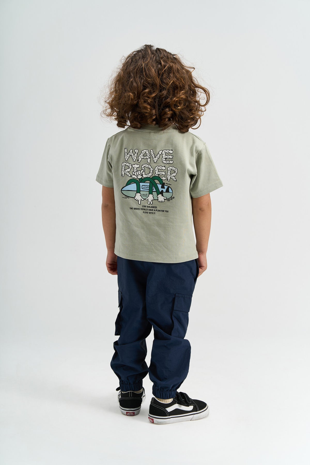 The New shirt kind Sigurd Tee Aqua Grey (aqua grijs)
